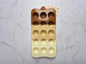 Moldes silicona 15 semi esferas gajos 